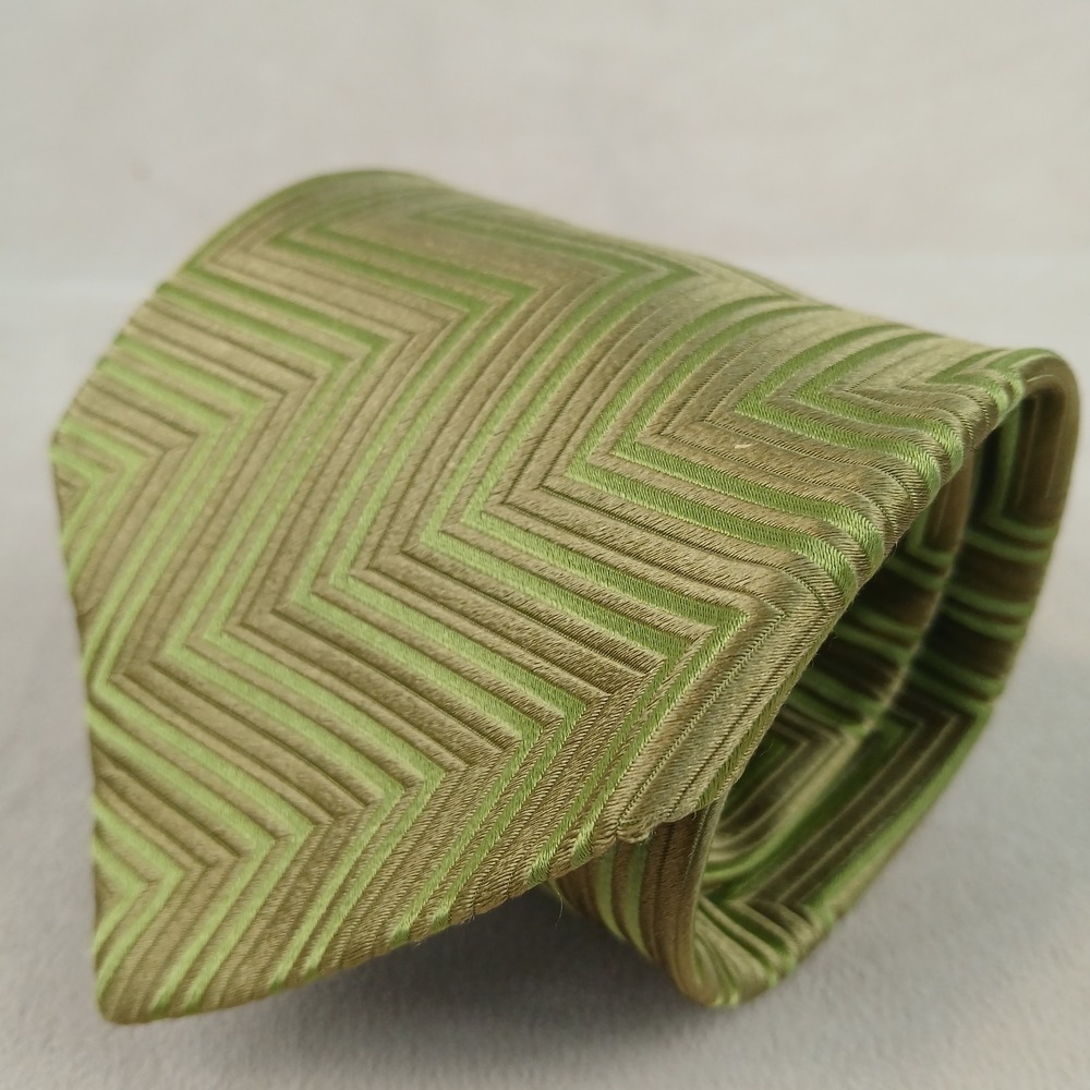Ermenegildo Zegna 3.75x57 Mens Silk Tie‎ Jacquard Geometric